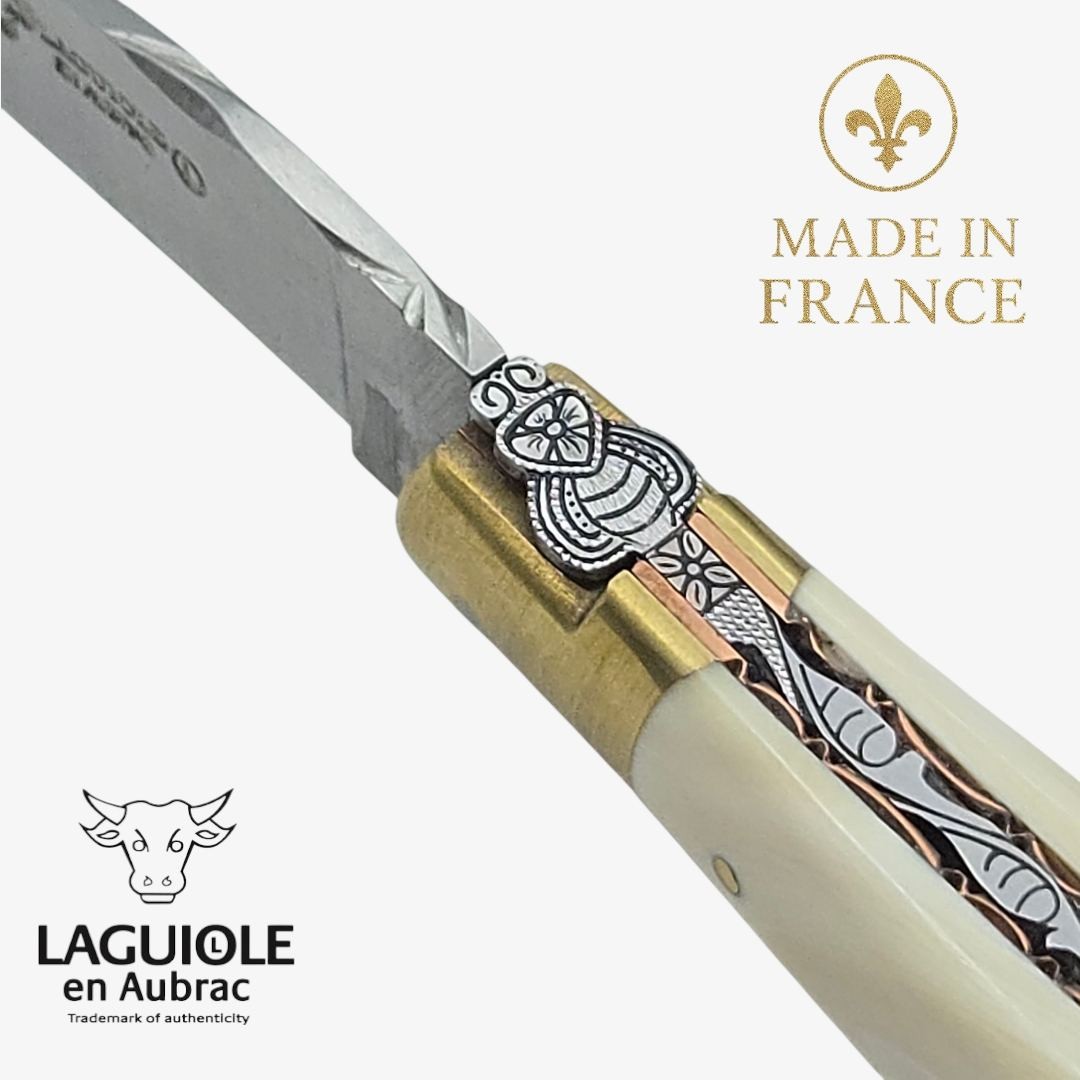 Couteau Laguiole en Aubrac Le Bijou ivoire phacochère