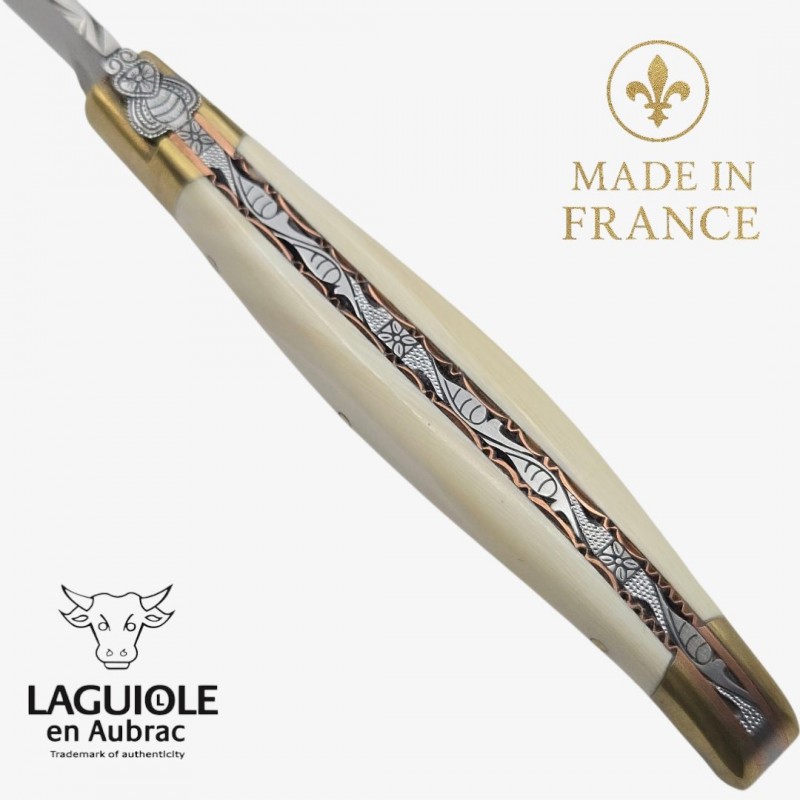 Couteau Laguiole en Aubrac Le Bijou ivoire phacochère