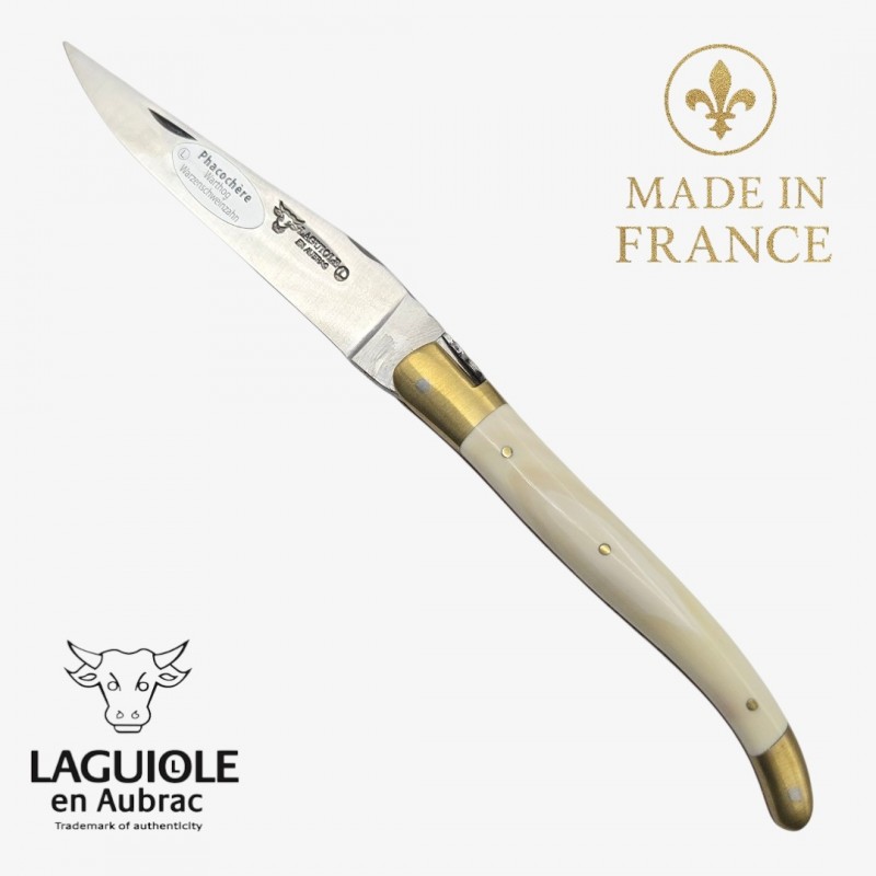 Couteau Laguiole en Aubrac Le Bijou ivoire phacochère
