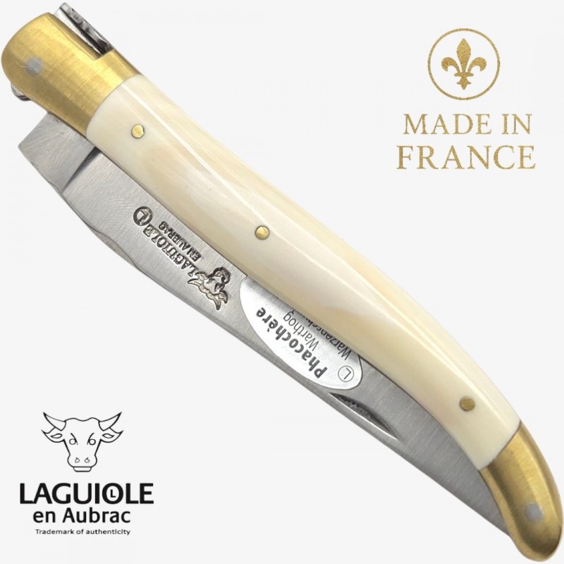 Couteau Laguiole en Aubrac Le Bijou ivoire phacochère