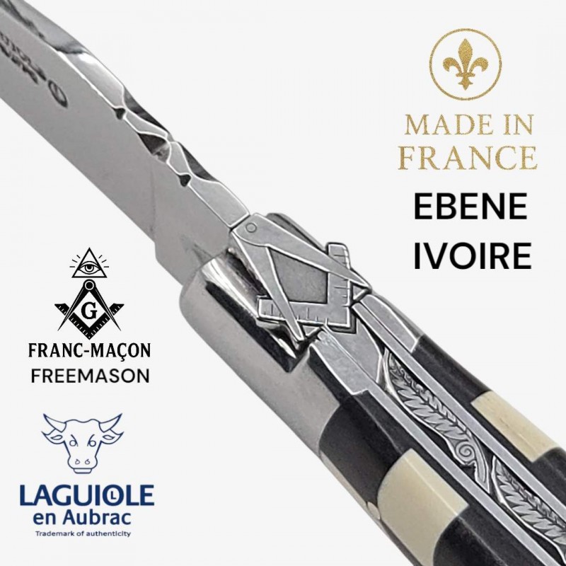 Laguiole en Aubrac franc macon freemason ivoire mammouth ébène