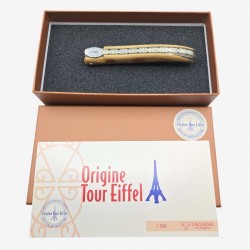 Laguiole en Aubrac Tour Eiffel ivoire de mammouth beige damas