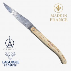 Laguiole en Aubrac Tour Eiffel ivoire de mammouth beige damas