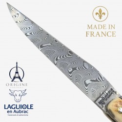 Laguiole en Aubrac Tour Eiffel ivoire de mammouth beige damas