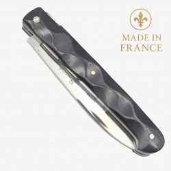 Couteau Sauveterre ébène toxifié feuille de sauge