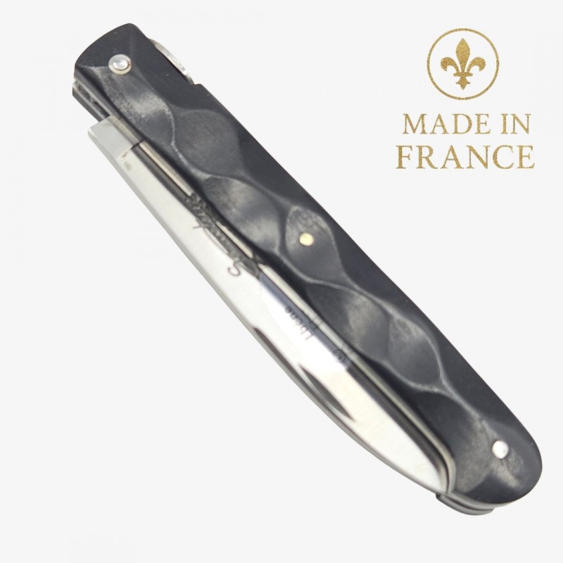 Couteau Sauveterre ébène toxifié feuille de sauge