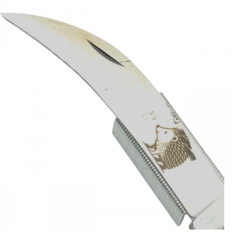 Couteau serpette 16 cm tout inox  gravure niglo