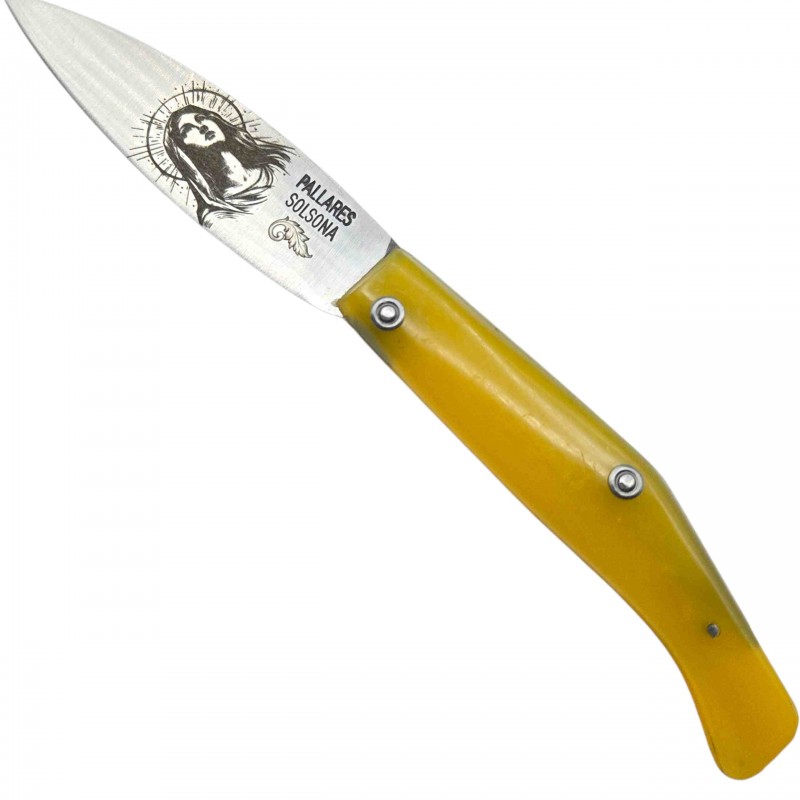 Couteau Pallares berger carbone gravure vierge