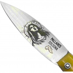 Couteau Pallares berger carbone gravure vierge