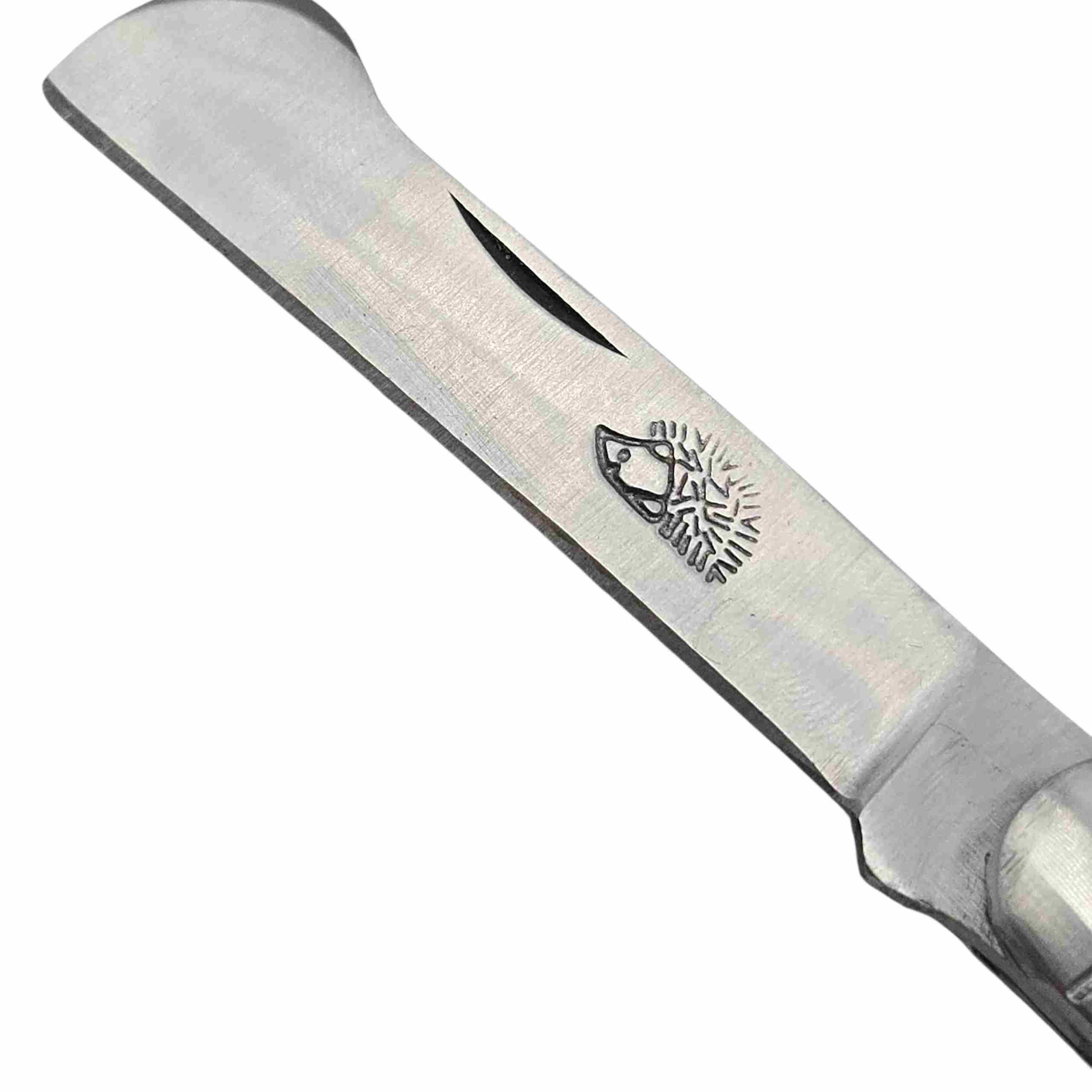 Couteau greffoir le niglo os gravé evangeliste