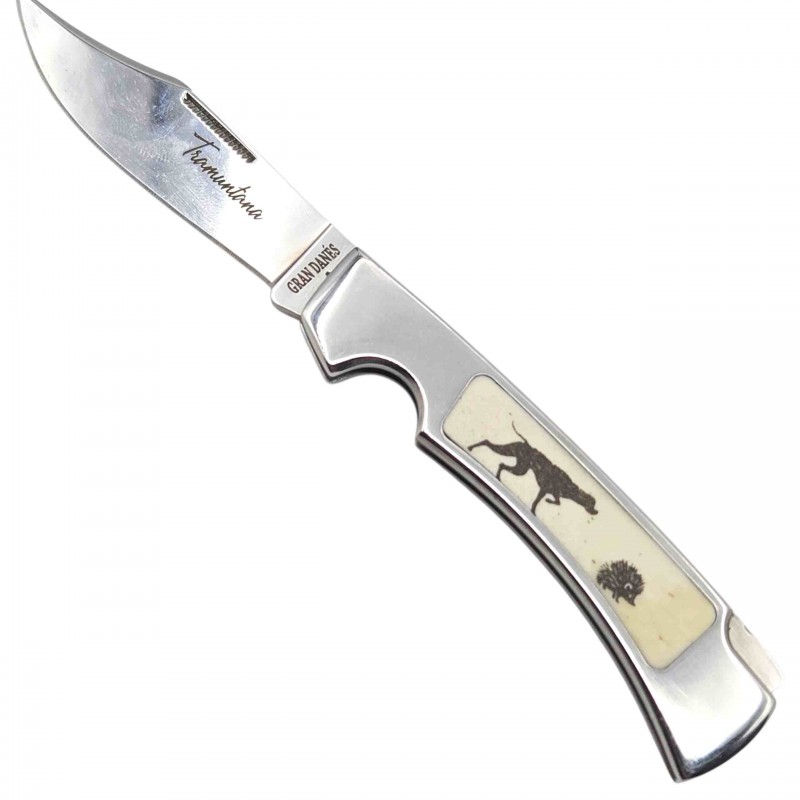 Couteau ultra plat 16 cm os gravure gerisson niglo pompe arrière