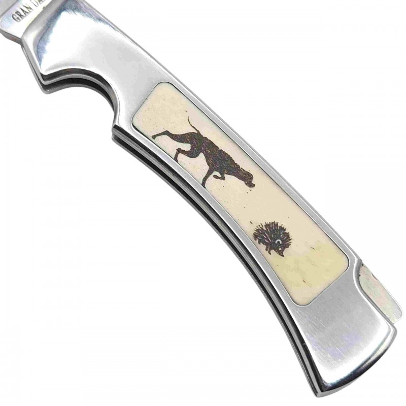 Couteau ultra plat 16 cm os gravure gerisson niglo pompe arrière