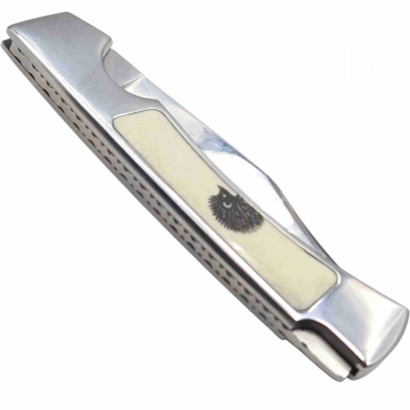 Couteau ultra plat 16 cm os gravure gerisson niglo pompe arrière
