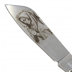 Couteau Albainox lame rabattue mitres gravées vierge