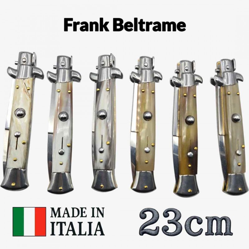 Stiletto automatique Frank Beltrame corne blonde 23cm