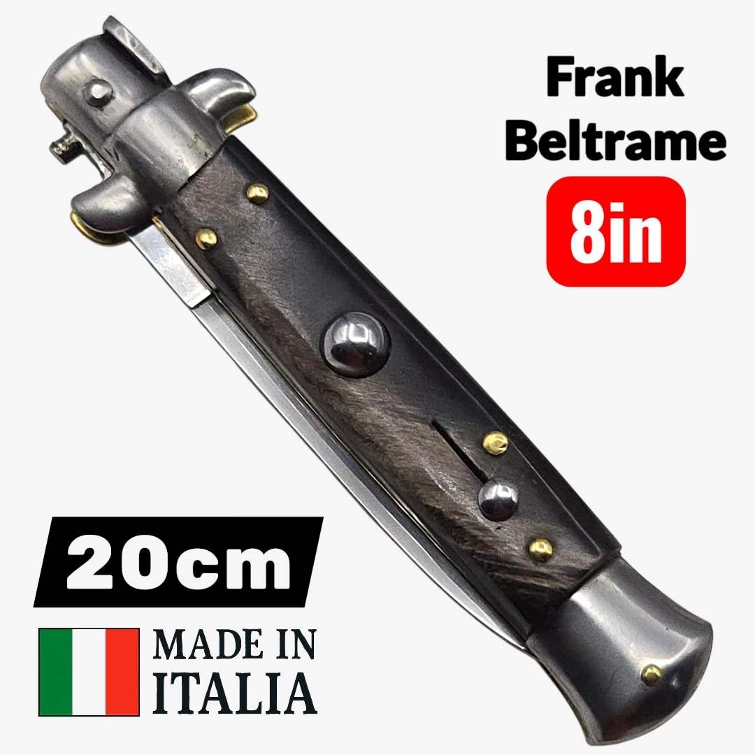 Stiletto automatique Frank Beltrame 20cm corne buffle