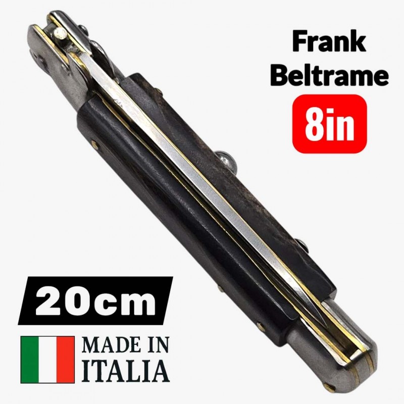 Stiletto automatique Frank Beltrame 20cm corne buffle