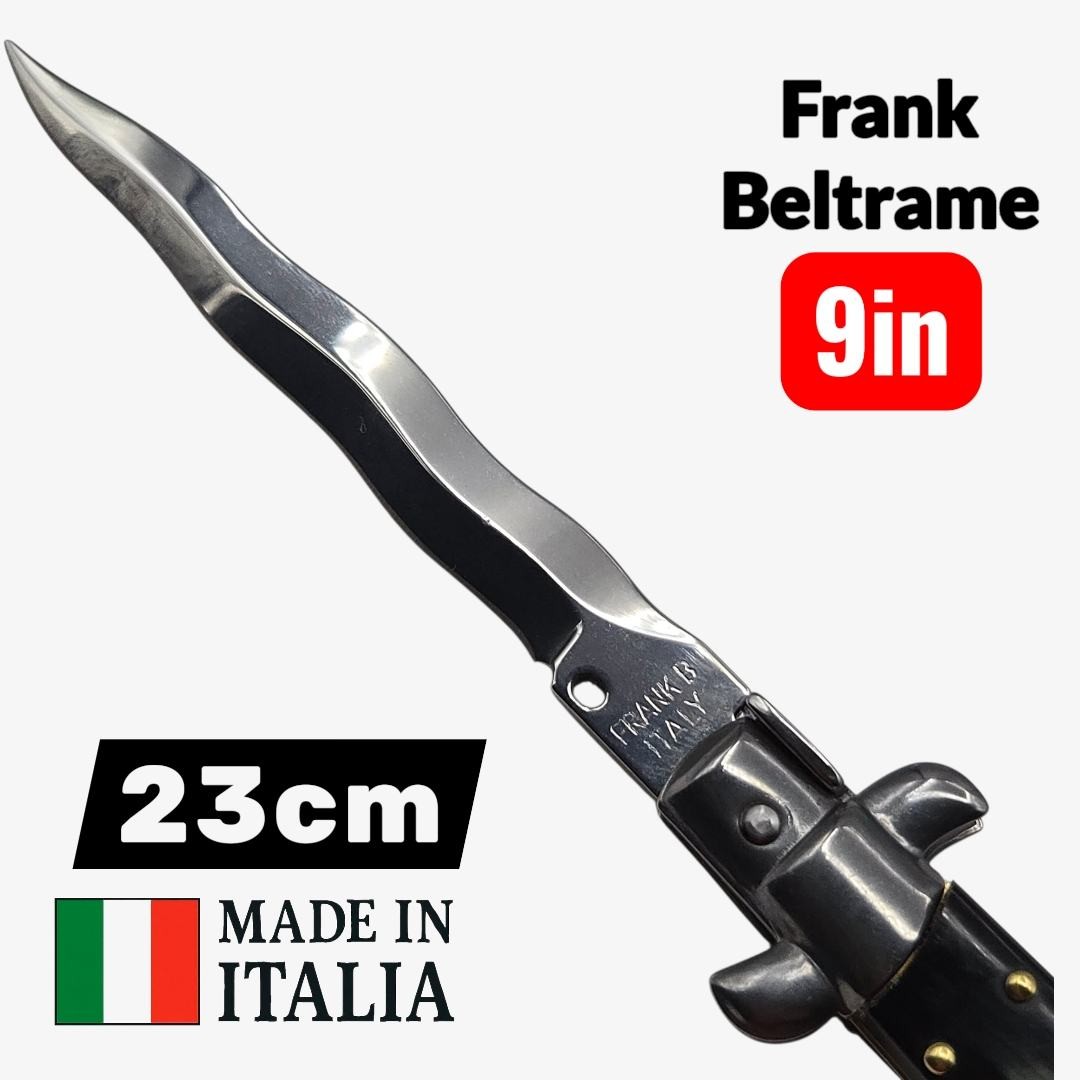Automatique Stiletto italien cran d'arret Beltrame kriss corne Brésil 23 cm
