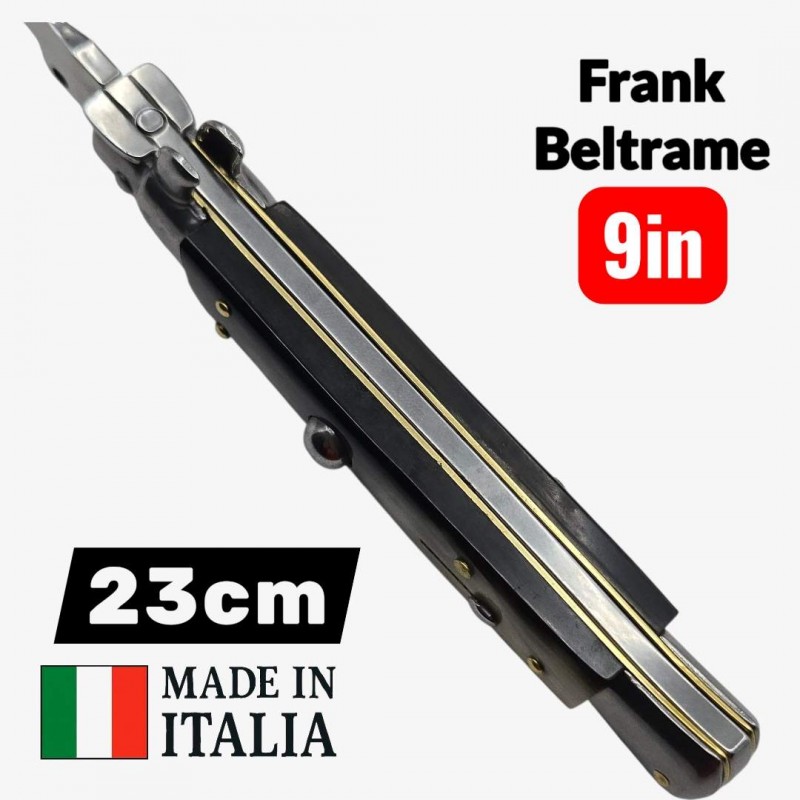 Automatique Stiletto italien cran d'arret Beltrame kriss corne Brésil 23 cm