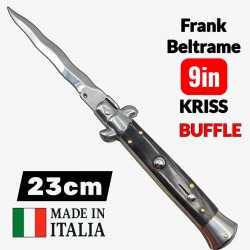 Automatique Stiletto italien cran d'arret Beltrame kriss buffle 23 cm