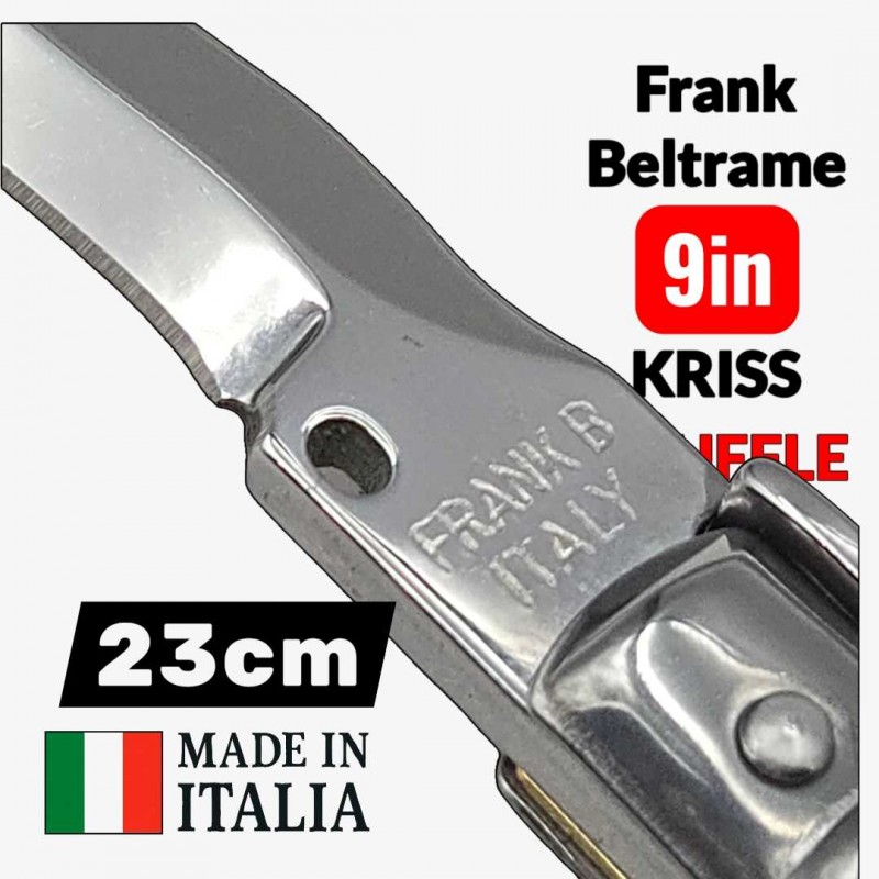 Automatique Stiletto italien cran d'arret Beltrame kriss buffle 23 cm