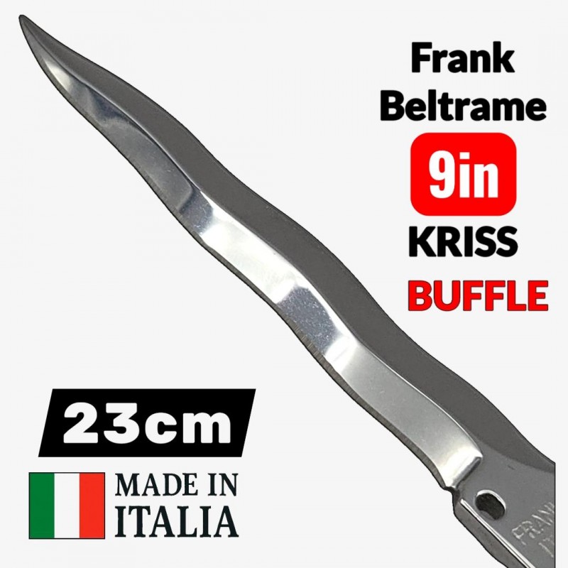 Automatique Stiletto italien cran d'arret Beltrame kriss buffle 23 cm