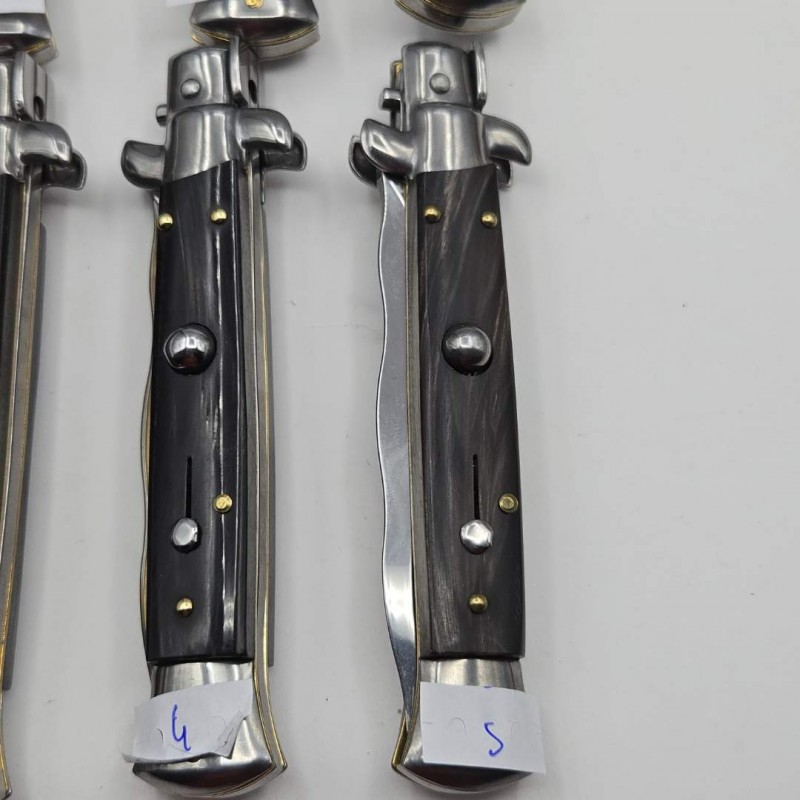 Automatique Stiletto italien cran d'arret Beltrame kriss buffle 23 cm