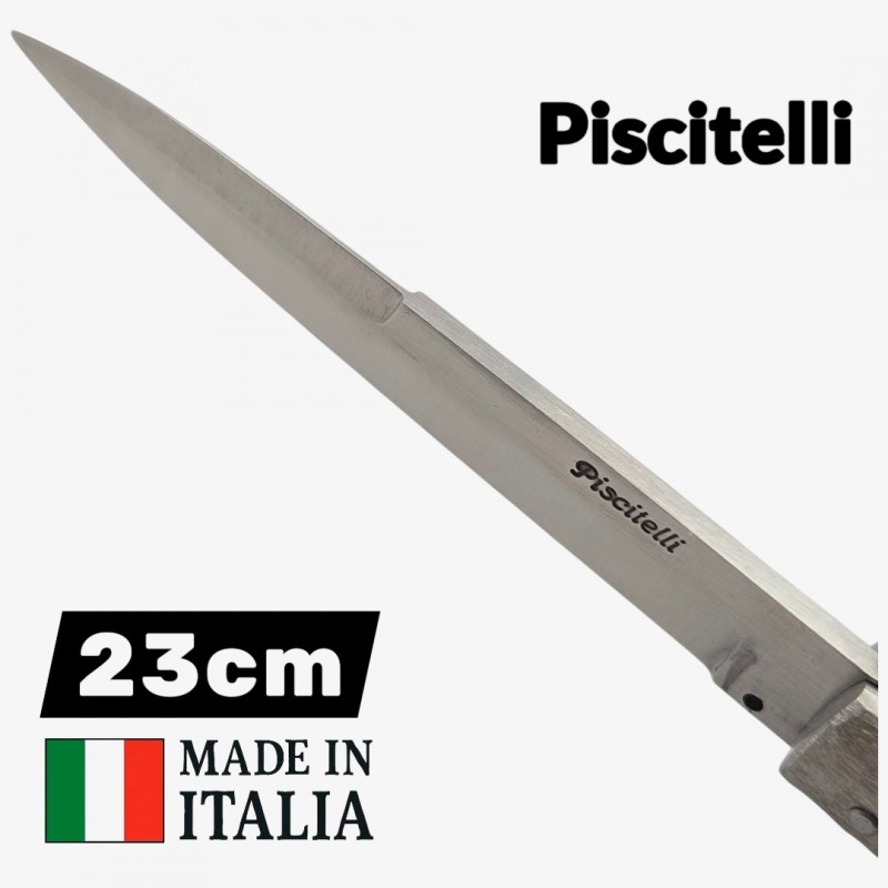 Couteau automatique stiletto custom Vittorio Piscitelli corne