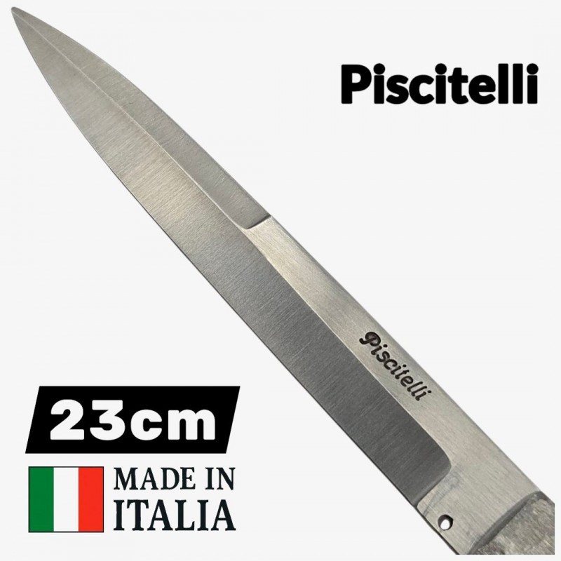 Couteau automatique stiletto custom Vittorio Piscitelli corne