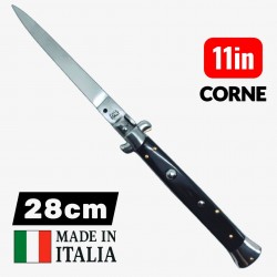 Couteau automatique Stiletto italien cran d'arret corne 28 cm