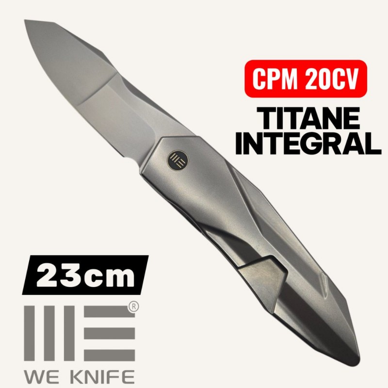 Couteau we Knife Solid GTC  CPM 20CV titane integral gris
