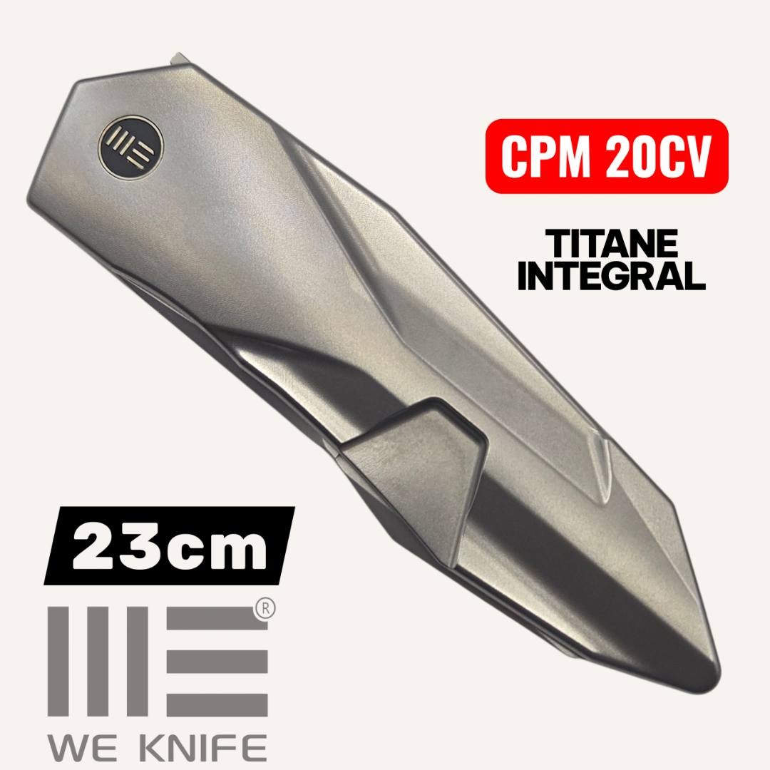 Couteau we Knife Solid GTC  CPM 20CV titane integral gris