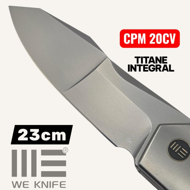 Couteau we Knife Solid GTC  CPM 20CV titane integral gris