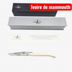 Forge de Laguiole - Collection damas - ivoire de mammouth - double platine laiton inox- dessus dessous
