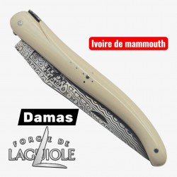Forge de Laguiole - Collection damas - ivoire de mammouth - double platine inox- dessus dessous