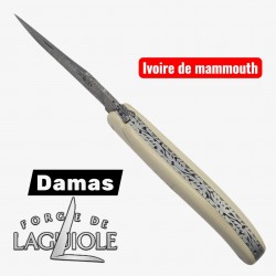 Forge de Laguiole - Collection damas - ivoire de mammouth - double platine inox- dessus dessous