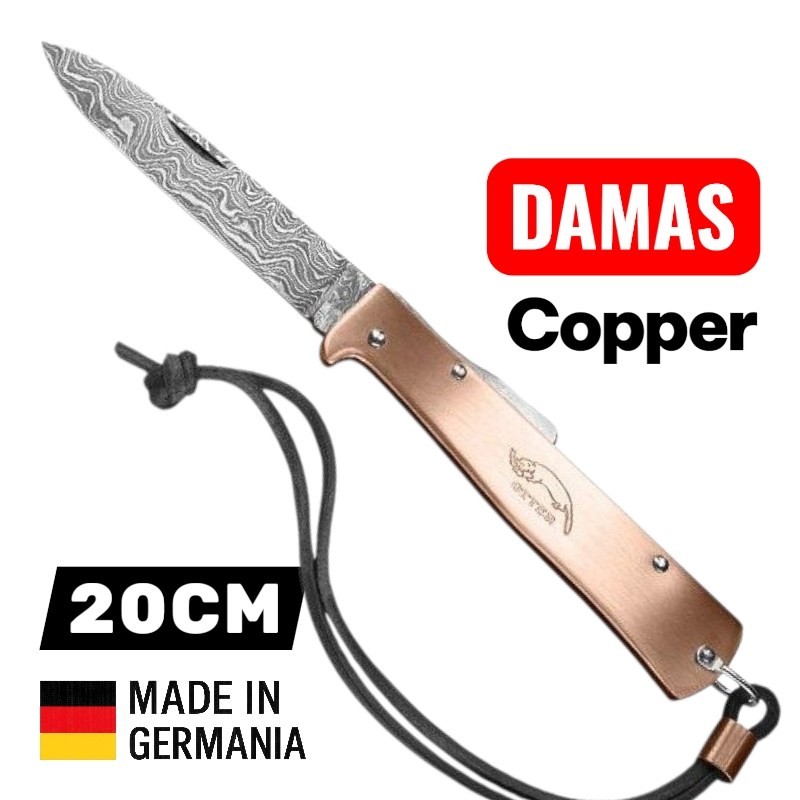 Couteau Otter Mercator damas cuivre