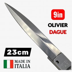 Couteau Cran d arrêt stiletto Beltrame dague imitation ivoire 23cm