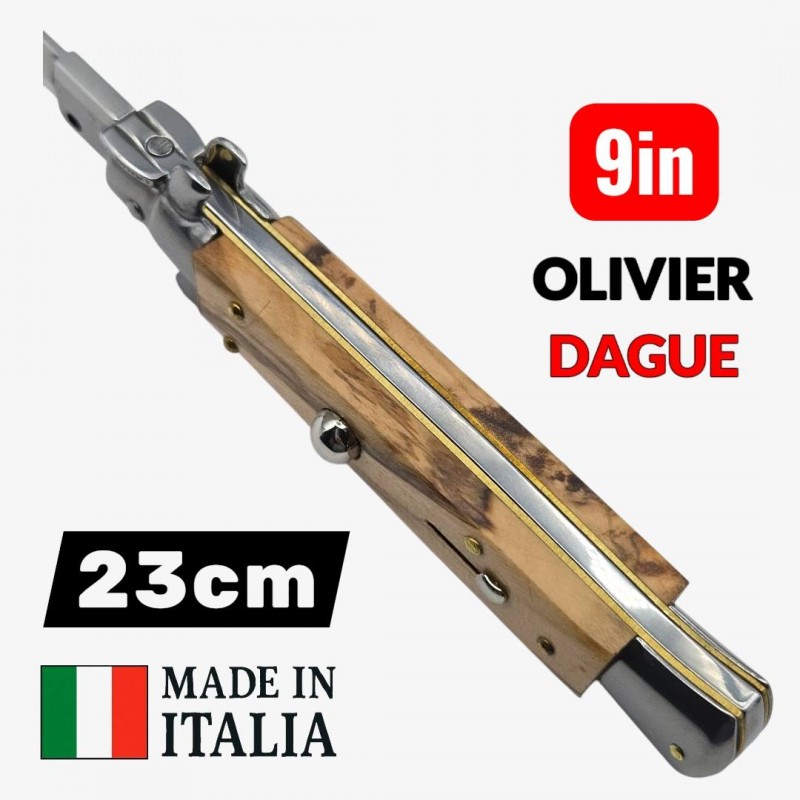 Couteau Cran d arrêt stiletto Beltrame dague olivier 23cm