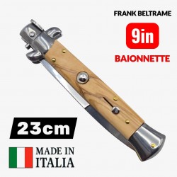 couteau automatique fermé - manche en bois d'olivier