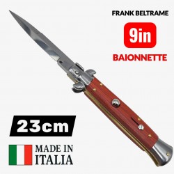 couteau automatique Frank Beltrame baïonnette 23cm bois red wood