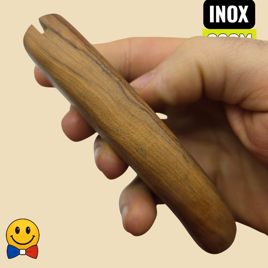 Couteau Cudeman tête cerf olivier inox 2 clous