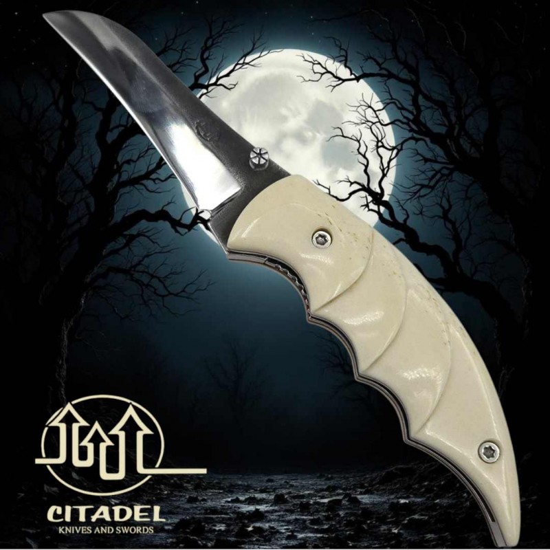Couteau Citadel Leonardo chauve-souris os buffle inox n690 co