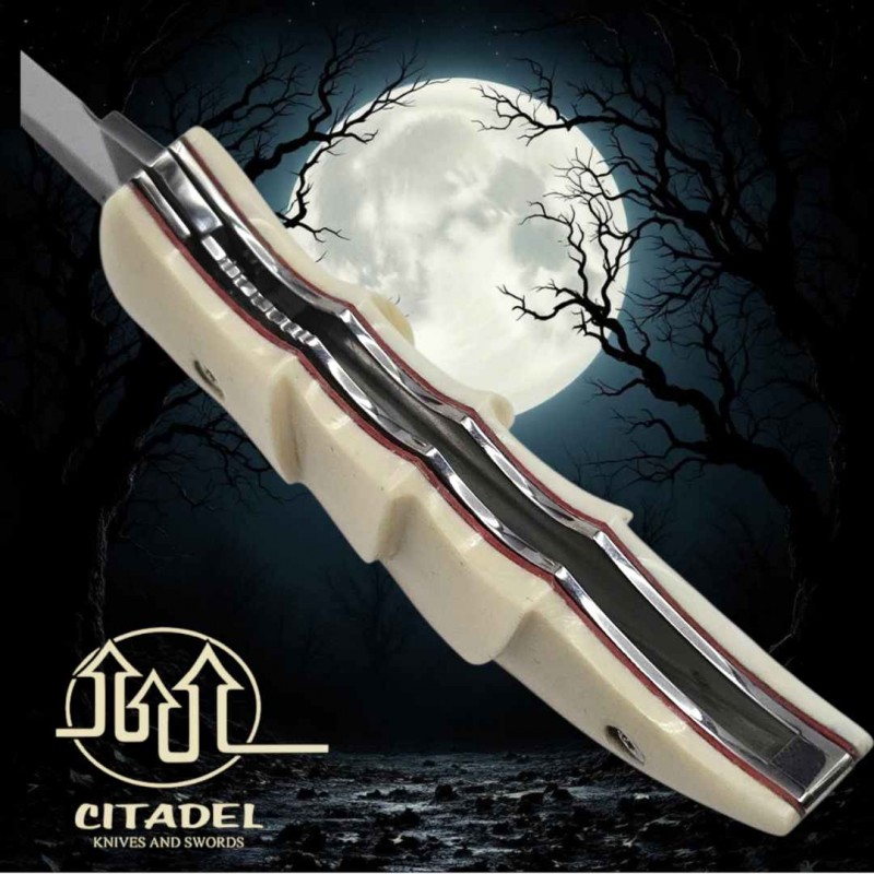 Couteau Citadel Leonardo chauve-souris os buffle inox n690 co