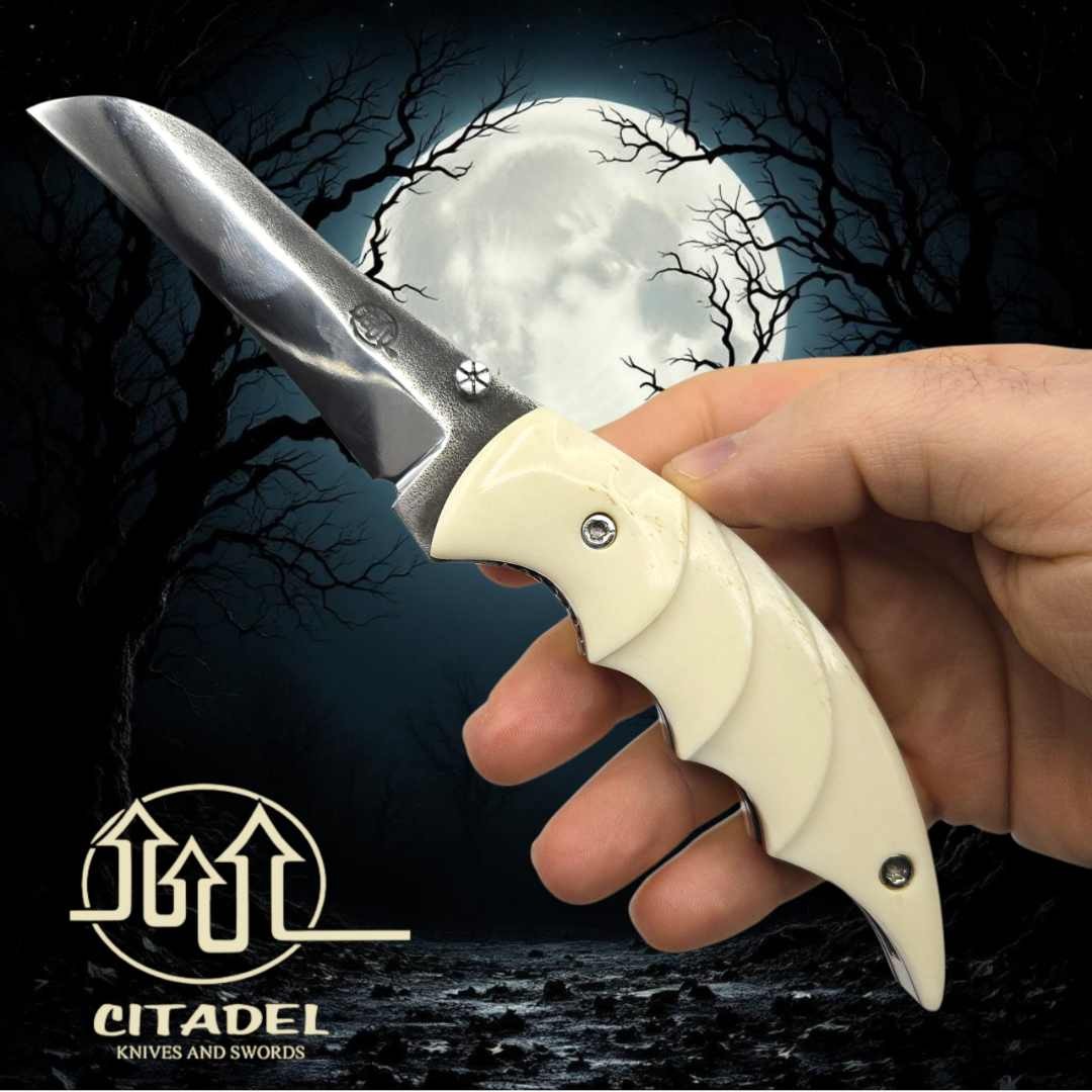 Couteau Citadel Leonardo chauve-souris os buffle inox n690 co