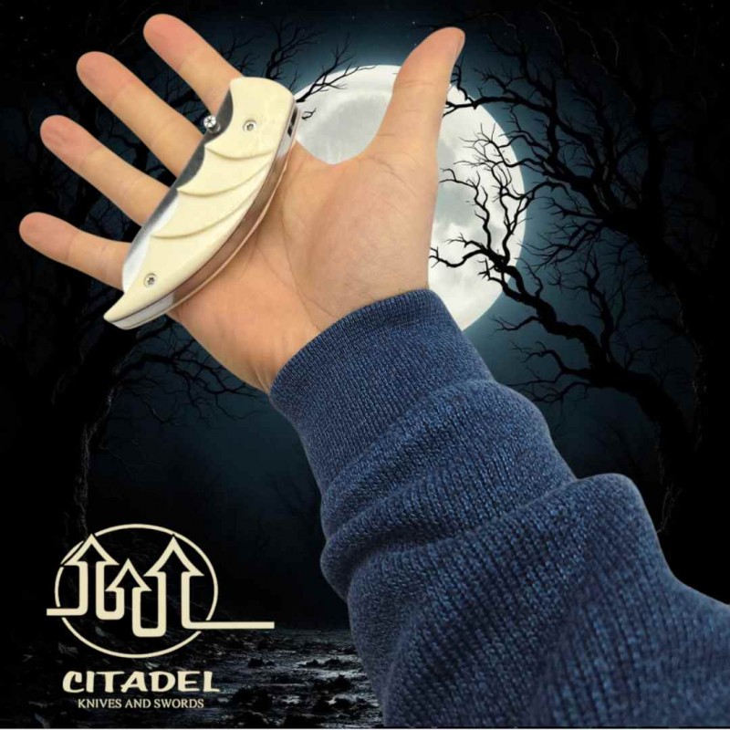 Couteau Citadel Leonardo chauve-souris os buffle inox n690 co