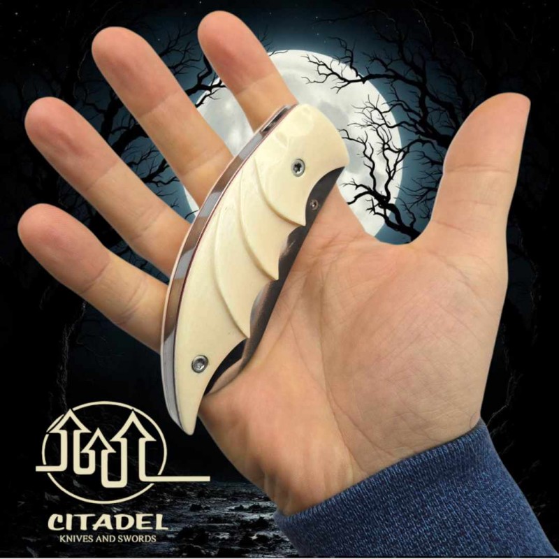 Couteau Citadel Leonardo chauve-souris os buffle inox n690 co