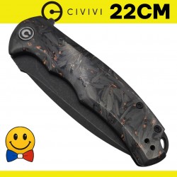 CIVIVI Praxis – C803I – noire fibre de carbone et cuivre