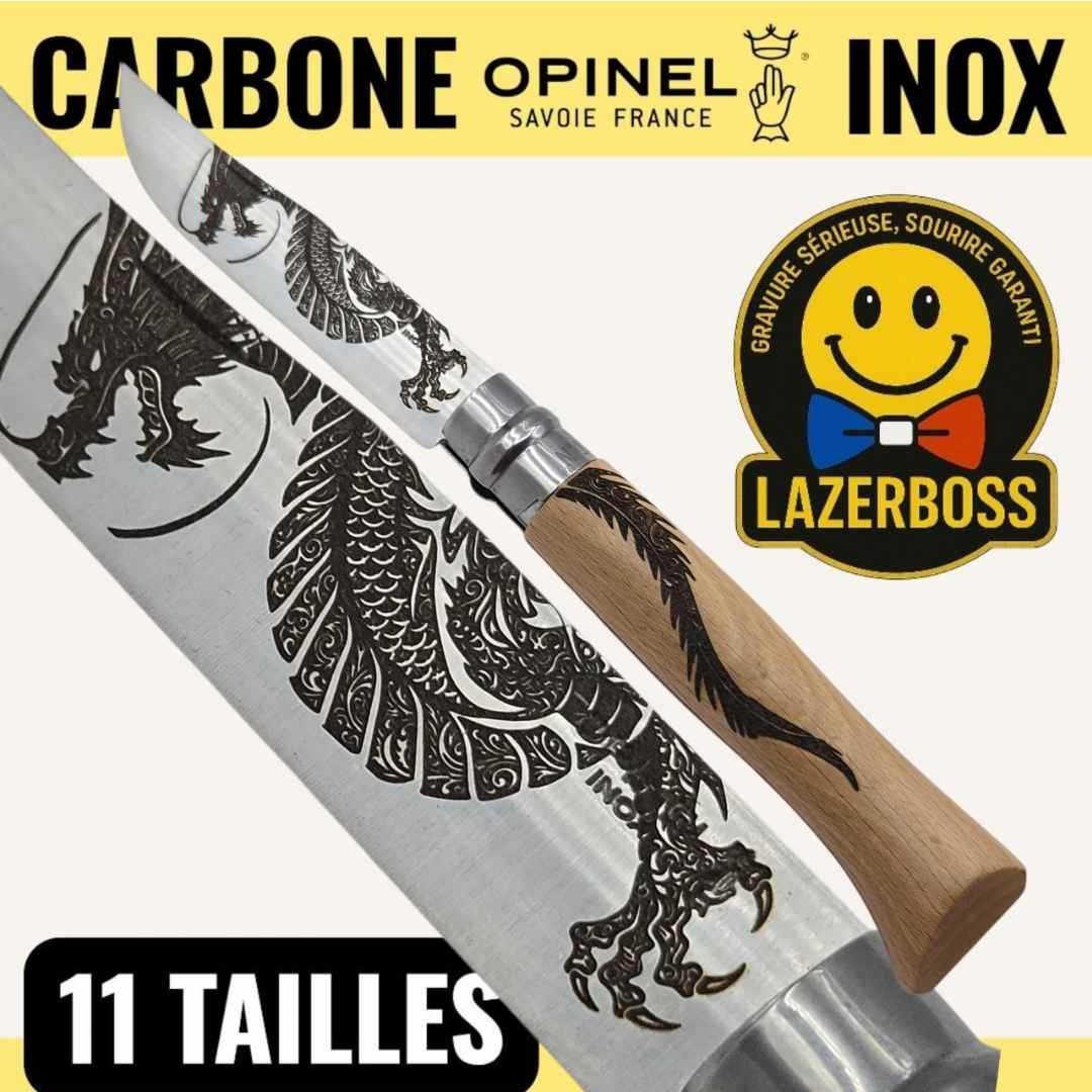 OPINEL DRAGON CADEAU HOMME PERSONNALISE ANNIVERSAIRE + prénom