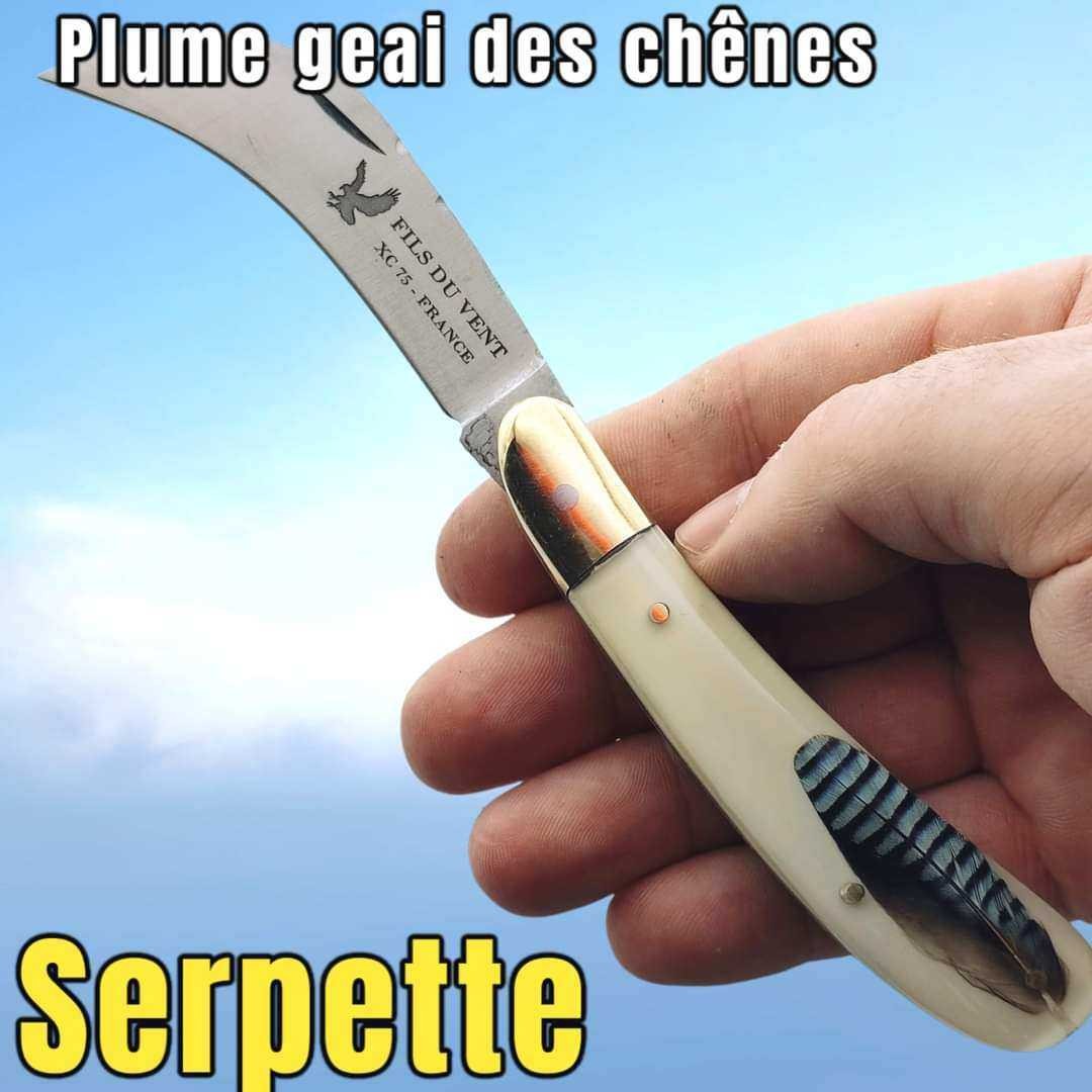 Couteau serpette plume...